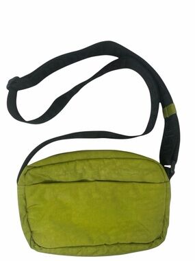 New Baggu Avocado Green Nylon Camera Crossbody Bag With Logo Strap Minimalist
